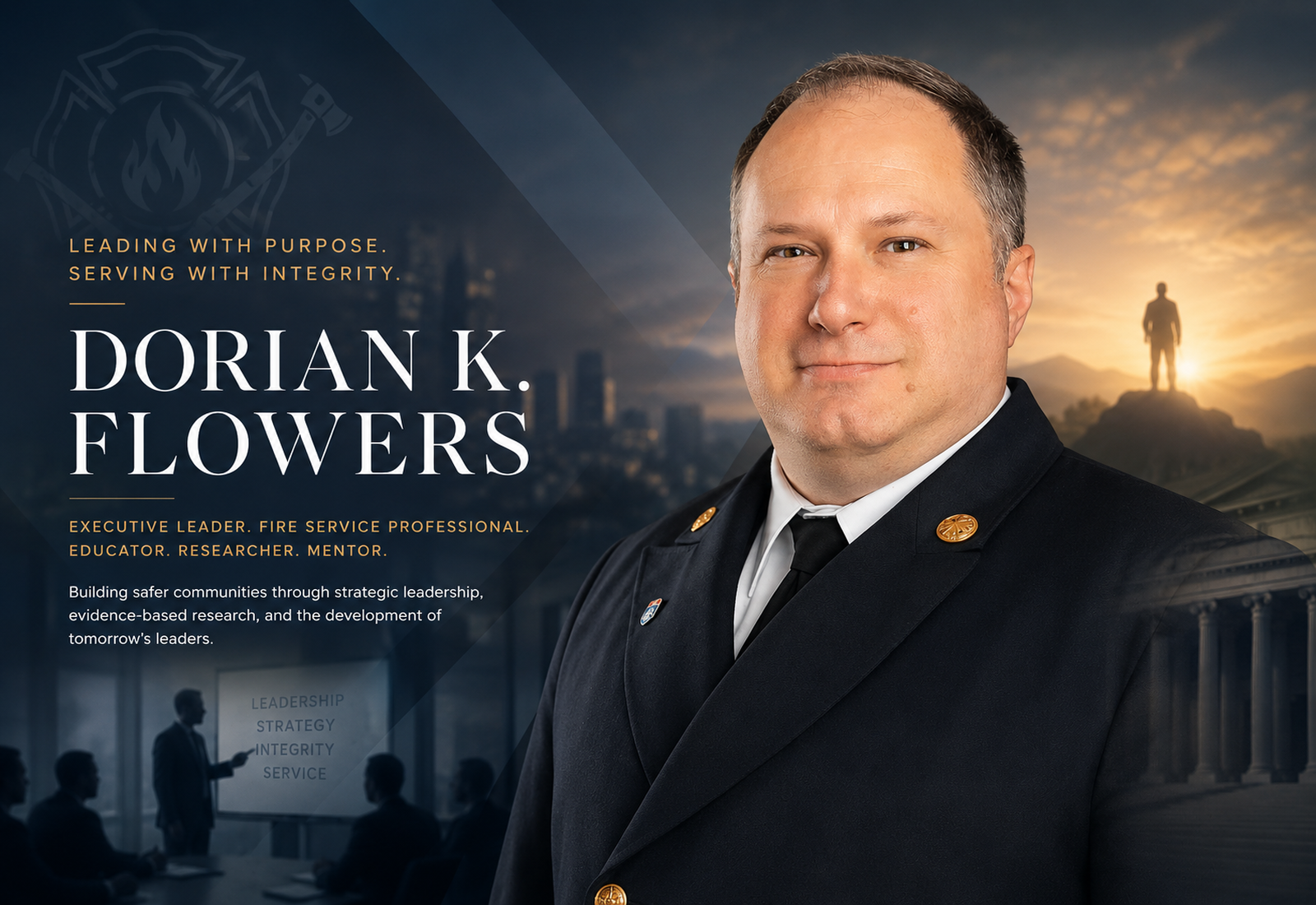 Professional leadership portrait of Dorian K. Flowers